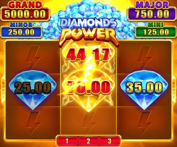 The Hold and Win bonus grid with coin values and a respin counter.